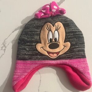 Disney Minnie Mouse Knit Hat - Black and Pink